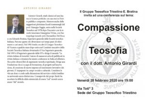 Compassione e Teosofia con antonio Girardi Segretario Nazionale S.T.I.